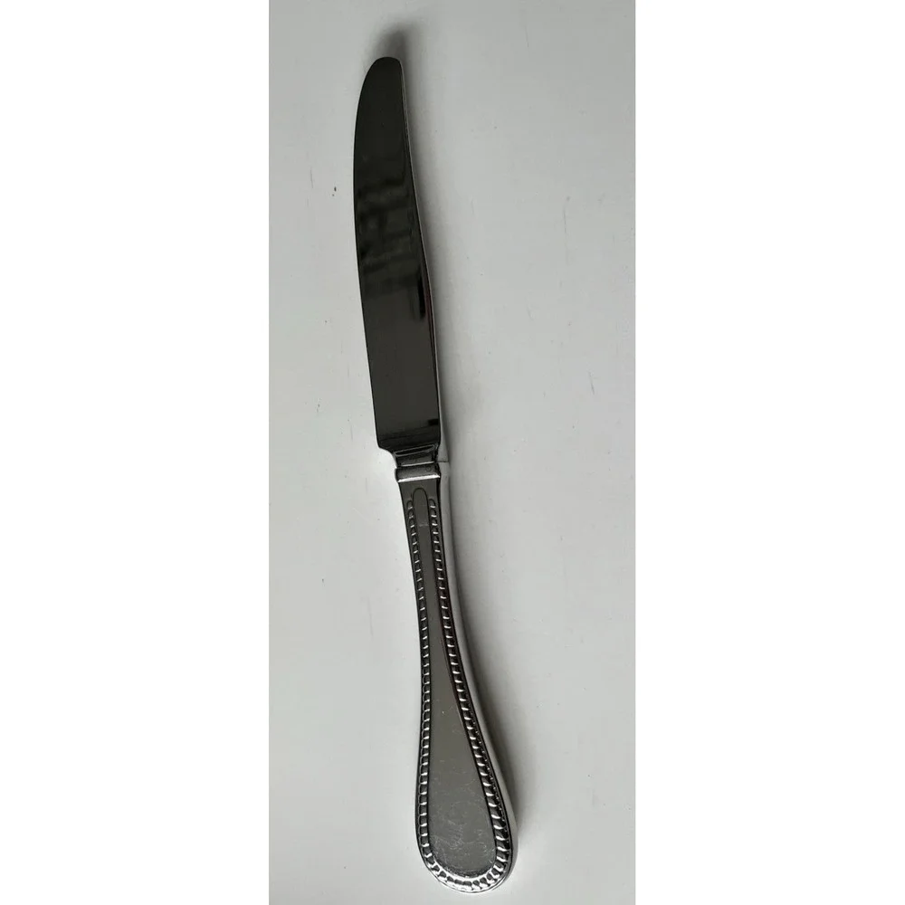 Lenox Kate Spade Union Stainless Dinner Knife Flatware Silverware Rope Border